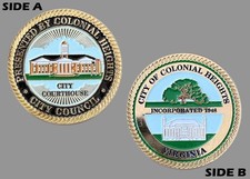 City of Colonial Heights Virginia City Council Challenge Coin M#8 picture