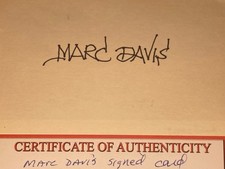 SIGNED Marc Davis Autograph 5x3 Index/Cut (w/ COA) Famous Disney Artist picture