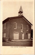 Leesport PA Fire House RPPC Postcard unused 1910s picture