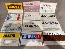 Lot 30 Ham Radio QSL Cards 1970s-80s Japan DX K2AYA + Airmail Cover picture