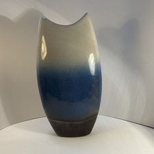 Blue Ombre 13 Inches Tall Moon Vase Ceramic Vase picture