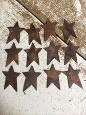 12 Rusty Tin Primitive Stars Star 1.75