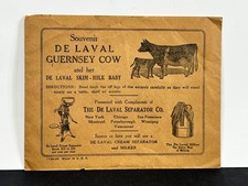 Antique 1925 De Laval Guernsey Cow Milk Seperator Premium ENVELOPE MAILER ONLY picture