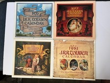 Vintage J.R.R. Tolkien Calendar Collection (1976, 1977, 1978, 1981) -please read picture