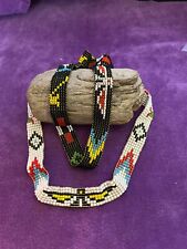 2 HAND-BEADED NATIVE AMERICAN-HEAD BANDS picture