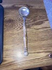 Rustic Small Serving Spoon, Stainless with wood Handle- Unbranded 8-1/2