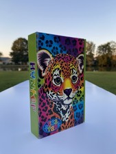 🌈 Vintage Lisa Frank Hunter Leopard Trifold Flip Out Organizer Calculator picture