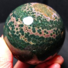TOP 356.3G 63mm Natural Polished Orbicular Ocean Jasper Ball Reiki Healing A1369 picture