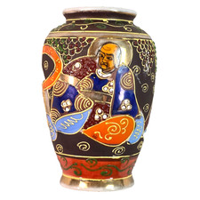Vintage Satsuma Cloisonne Enamel Vase 4