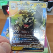 ALOLAN GOLEM GX 34/111 GX RARE CRIMSON INVASION POKEMON CARD picture