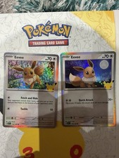 Eevee 116/128 & 118/128 Pokémon TCG 30th Celebration Anniversary Set Bundle Lot picture