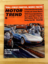 1967 Print Ad 1968 Chevrolet Corvette Front Cover (only) Motor Trend picture