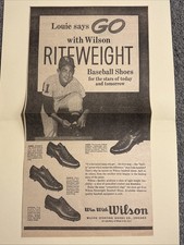 Wilson Shoes Luis Aparicio White Sox 1960 Sporting News Baseball 8X15 Ad picture