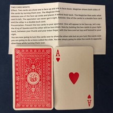 Two Card Monte Packet Trick, Cadaco Red Back W/Instructions New - Very Rare picture