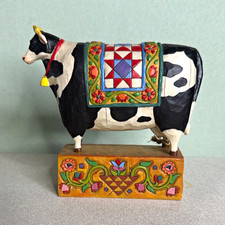 Jim Shore Heartwood Creek A Grand Tradition Cow 117143 Enesco 2003 w/ Tag picture