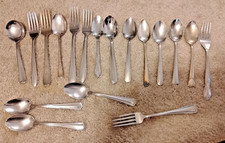 Lot of 18 Different Vintage Forks and Spoons picture