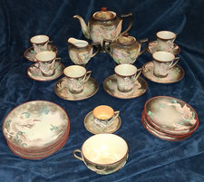 Vintage Antique Japanese Dragonware Tea Service Set 29 Pc Moriage Nagoya Nippon picture