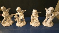 Vintage Karl-Heinz Klette Original Germany White Porcelain Cherub Boys Set of 4 picture