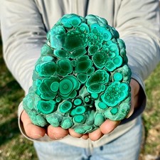 1.77LB Natural Green Malachite Slab Quartz Crystal piece Ore Specimen Healing picture
