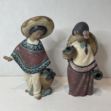 Lladro 3350 Pedro with Jug 3150 Pepita Retired Figures Detailed Pieces picture