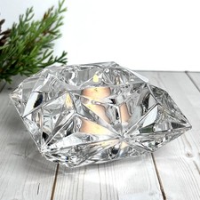 PartyLite Quad Prism Lead Crystal Votive Candleholder 3.5