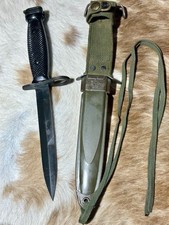 Vintage Knife Bayonet FZR M7 & M8A1  Scabbard Sheath Fraser Mfg Co Genuine Issue picture