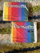 Vintage Wamsutta Tomorrow's Rainbow 1 Twin Flat & 1 Fitted Sheet 1980s New NOS picture