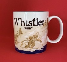 2012 STARBUCKS Coffee Mug WHISTLER Icon 16 oz Rare USA Made Discontinued Canada picture