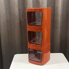 Lot Of 3 Orange Morden Space Age Style Modular Desk Drawer  flowerpot picture