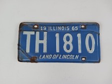1965 Illinois License Plate TH 1810 Land of Lincoln  picture