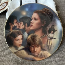 1997 Princess Leia Plate Star Wars Heroes Villain Hamilton Collection Number COA picture