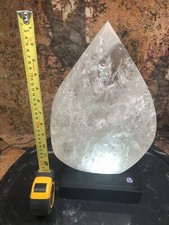 Extremely Rare Large 20.2lb Clear Quartz Crystal Flame on Custom Light Box picture