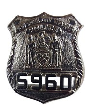 Vintage Obsolete New York City Transit Police 5960 Wallet Pinback Badge picture
