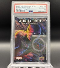 2020 Upper Deck Marvel Ages Word Cloud Black Panther PSA 10 Gem Mint RARE POP 5 picture