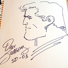 Dan Jurgens Original Signed Superman Ink Portrait Drawing 2003 SDCC picture