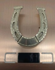 Vintage Taxco Silver 67g Horse Shoe Belt Buckle picture