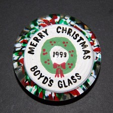 Rare BOYD ART GLASS 1978-1993 Christmas 3
