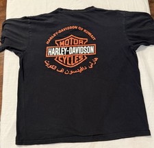 Vintage Harley-Davidson Motor Cycles Black T-Shirt Kuwait Size XXL picture