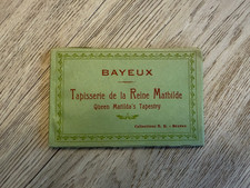 Antique Bayeux Tapestry Postcard Booklet Queen Matilda Rene Deslandes France c19 picture