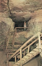 Mitchell IN Indiana Donaldson Cave Spring Mill State Park Vtg Postcard 2A picture