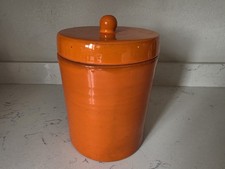 Vintage Rosenthal Netter 1960s Mid Century Mod Orange Canister W/Lid Rare Find picture