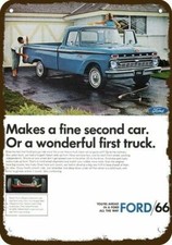 1966 FORD Pickup Truck Vintage-Look DECORATIVE REPLICA METAL SIGN picture