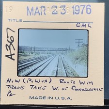 1976 N&W P&WVA Western Maryland WM Railroad Train Tracks Connellsville PA 35mm picture