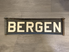 NYC BUS TROLLEY ROLL SIGN BERGEN STREET COBBLE HILL PROSPECT BROOKLYN PARK SLOPE picture