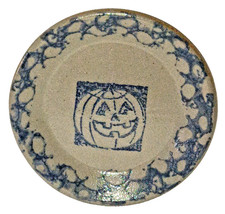 Vtg Beaumont Bros BBP Salt Glazed Pottery Halloween Pumpkin 3