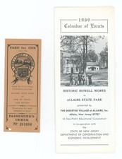 1969 Pine Creek Railroad Ticket Historic Howell Works Brochure Allaire NJ Train picture