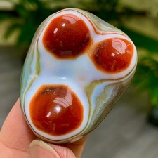 34G Rare Natural Gobi Agate Eye Agate/Crystal PalmStone Madagascar picture