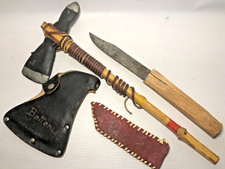 Vtg. 1960's BSA Boy Scout Indian Style Tomahawk, Sheath & Knife picture