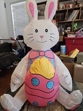 Infaltable Easter Bunny With Easter Egg 4' Tall picture