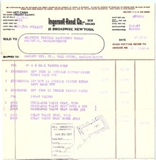 1927 Ingersoll-Rand Industrial Parts Billhead picture